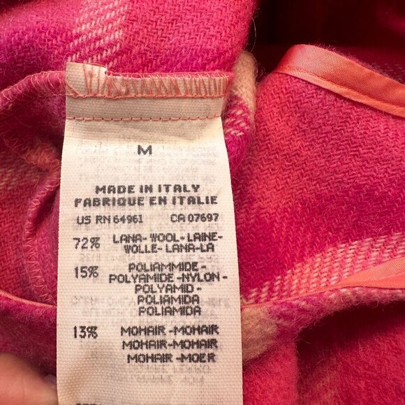 United Colors Benetton Dress Womens Blue Family Italy Wool Windowpane Plaid - Picture 4 of 14